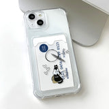 Shooting Star - Night Sea Cat Card Storage Phone Case
