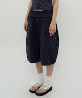 EYELET ADJUST PUFF PANTS _ NAVY