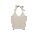 サマーニットホルタートップ_natural ivory