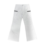 スチールジッパー カーゴコットン ロングワイドワークパンツ (4 colors)