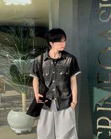 Weron Regular Denim Short Sleeve Shirt