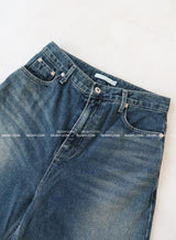 Abel dark blue long wide jeans