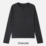ディブリブヘンリーネック長袖Tシャツ