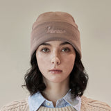 VARZAR Chain Logo Natural Beanie / Indiepink