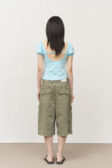 (W) Bloom Shirring Top