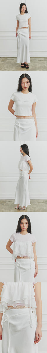 JADE LONG SKIRT white