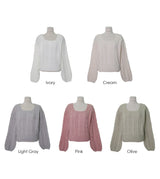 Merry Twisted Puff Square Knit (11color)