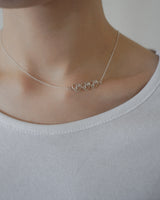 [925SILVER] RHYTHM TRIPLE HEART NECKLACE