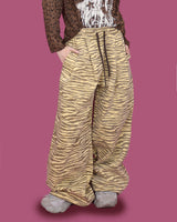 zebra banding pants - yellow