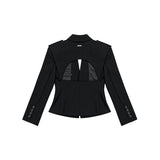 BACK CUT-OUT TAILORED JACKET