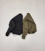 Neck Belt Crop Bomber Jacket