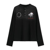 セレネ ホース ヘンリーネック Tシャツ