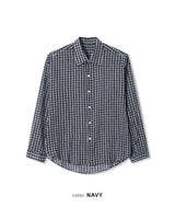 フォーカスシアサッカーチェックシャツ