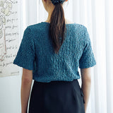 Wrinkle top (blue)