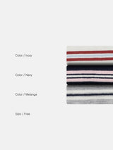 Lower stripe long sleeves 3color