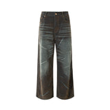 【Keshi】NEVADA BLAZING WASHED BAGGY DENIM JEANS 