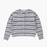 STRIPE KNIT CARDIGAN (GRAY)