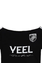 YEEL RACING ASYMMETRIC T-SHIRT BLACK