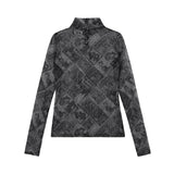 [Disney] Mesh Long Sleeve Turtleneck_Black