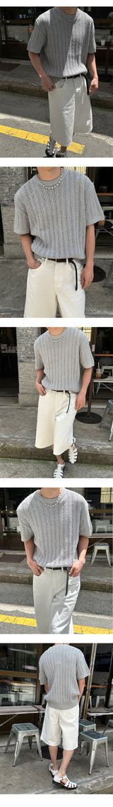 [S/S] Boucle scasi round half knit (10color)