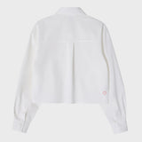 キャンパスラバーホワイトクロップドシャツ [For women]