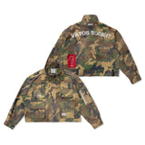 S56 オーバーサイズクロップミリタリージャケット CAMO