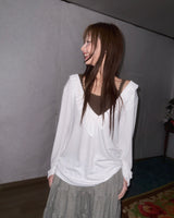 (3color) Tiny Floral Tiered Long Skirt
