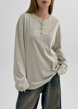 [MADE] Coil napping button long sleeve shirt