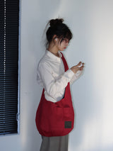 リバーシブルポケットバッグ (RED & NAVY)