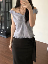 Flue Stripe Blouse (2 colors)