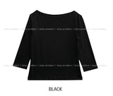 オータムボートネックセミクロップスリークウォーターTシャツ