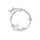 Pastel Bunny Star Chain Surgical Ball Bracelet