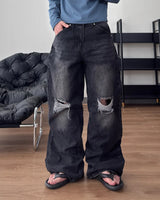 Buen Distressed Flare Denim Pants