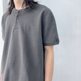 Waffle Henley Relaxed Tee