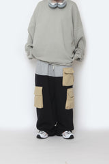 Sweat Coloring String Cargo Pants