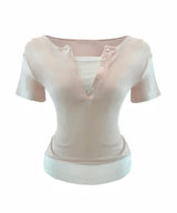 ジェナ レイヤード ボタン T(3color)