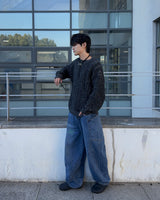 Ber Two-tone knit (Black)