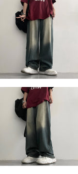 [Long summer pants] High quality! Dank summer wide denim pants