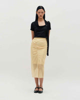Cowl Neck Scarf T-Shirt _ BLACK