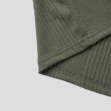Overlock Henley Neck Knit Long Sleeve 4C