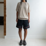 Marina stripe shorts / Black