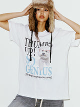  GENIUS PUPPY TEE WHITE