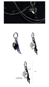 Bubbly Heart Keyring-Silver
