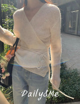 Ribbon wrap knitwear(3color)