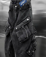 WASH-DENIM PANTS QUAD POCKET