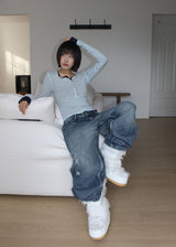DOUBLE POCKET WIDE DENIM