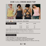 EVIE hailey CROSS-BACK TOP DARK GREY