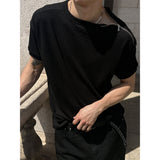 [S/S] サイドジッパーハーフニットTシャツ(3color)