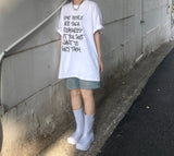 オーバーサイズフィットピープルレターリングTシャツ