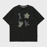 YK スターアップリケ半袖Tシャツ